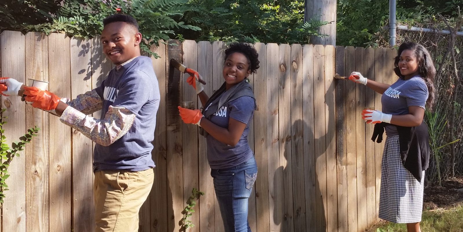 Staining a Fence
